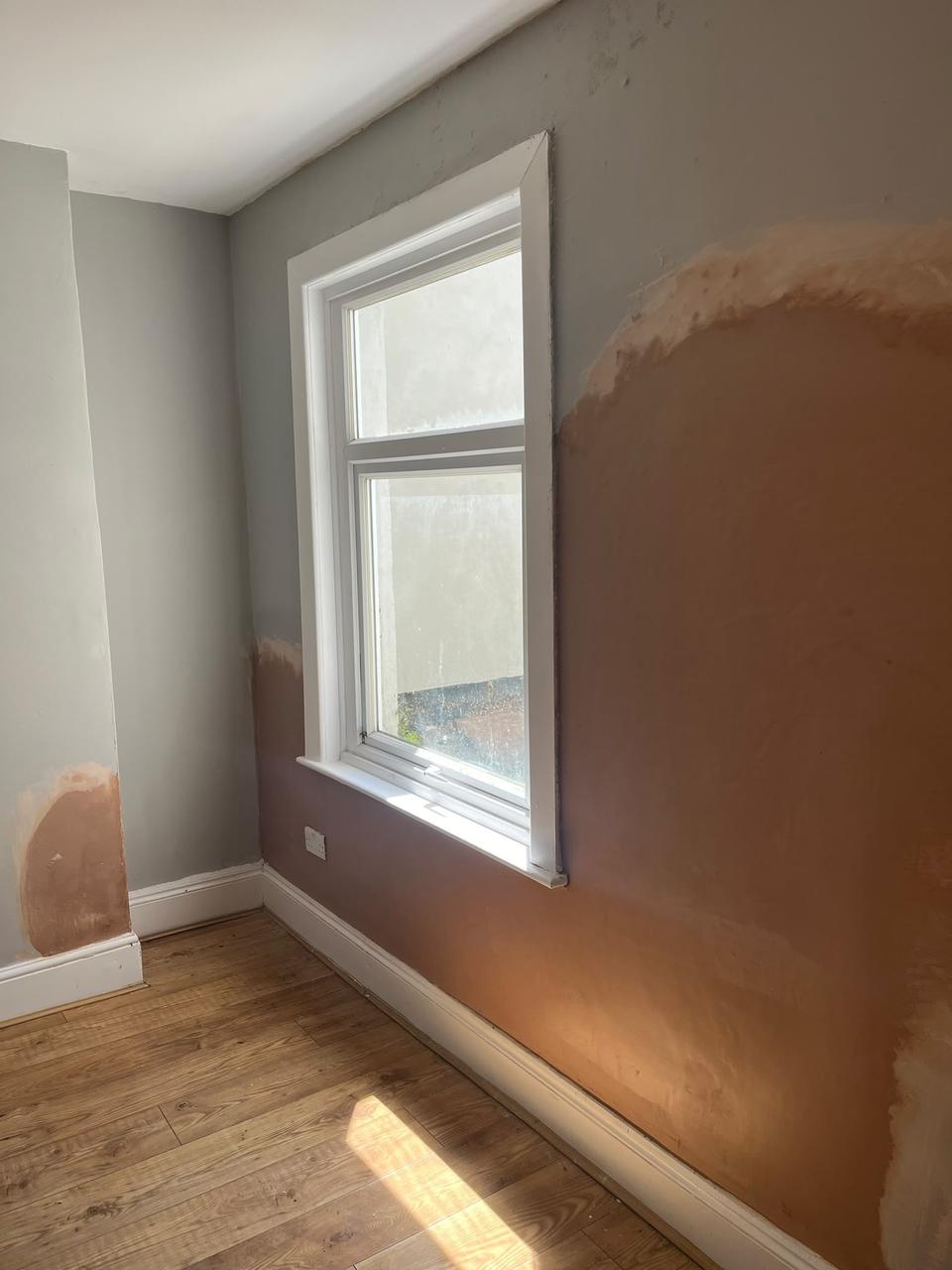 Wall after damp proof plastering